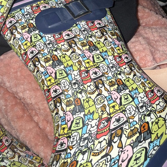 Bobs For Dogs By Skechers Women's Rain Boots Multicolor Puppies Size 7 new - Picture 3 of 4